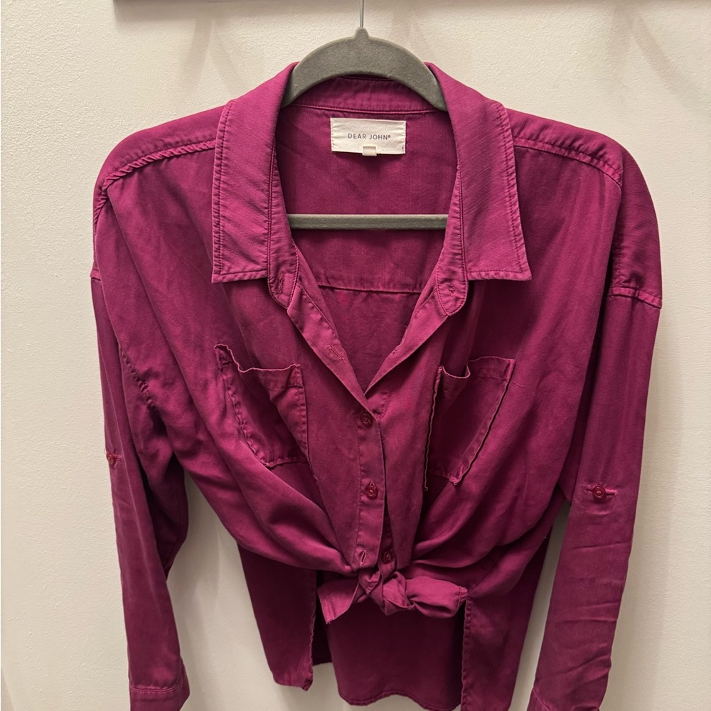 Magenta Button Down Shirt Size Small